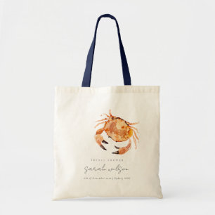 Oranje zandkrab Nautisch Vrijgezellenfeest Tote Bag
