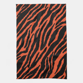 Oranje Zebra keukenhanddoek