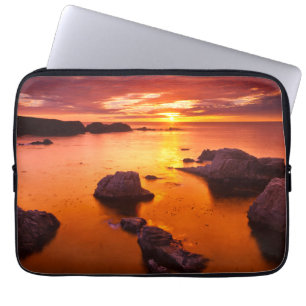 Oranje zeegezicht, zonsondergang, Californië Laptop Sleeve