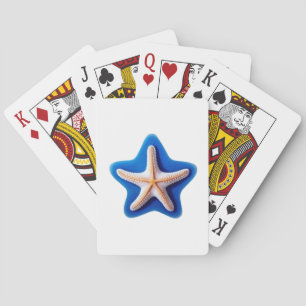 Oranje Zeester in Blauwe Ster Pokerkaarten