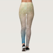 Oranje zeester zand en Surven kust Chic Leggings (Achterkant)