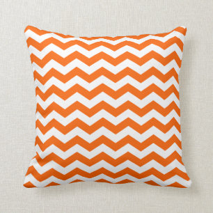 Oranje Zig Zag Patroon Kussen
