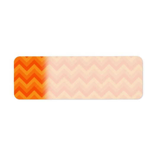 Oranje zigzag strepen. etiket (Voorkant)