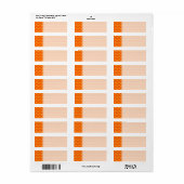 Oranje zigzag strepen. etiket (Full Sheet)