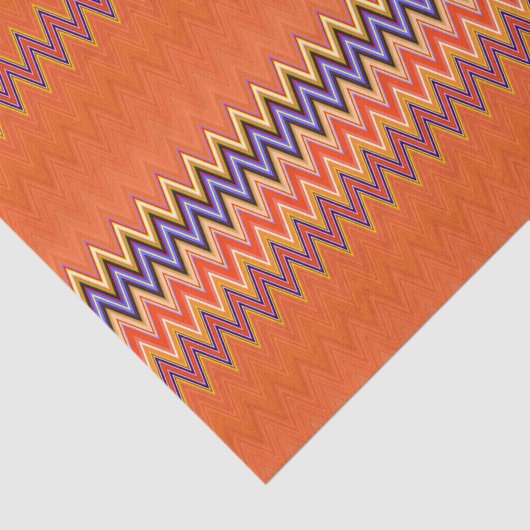 Oranje Zigzag Tissuepapier (Detail)
