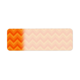 Oranje zigzagstrips. etiket