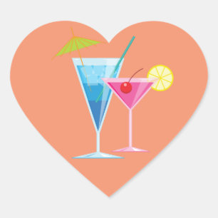 Oranje zomercocktail Sticker