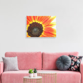 Oranje Zonnebloem Canvas Afdruk (Insitu (Woonkamer))