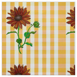 Oranje zonnebloem Glo Fabric Stof