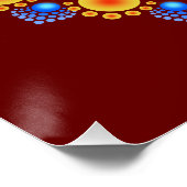 Oranje Zonnebloem Mandala Perfect Poster (Hoek)