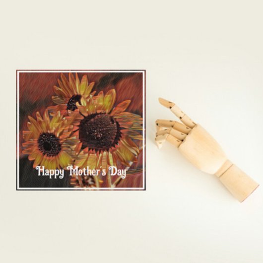 Oranje Zonnebloem Moderne Kunst Moederdag Foto