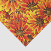 Oranje zonnebloemen tissuepapier (Detail)