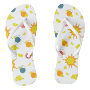 Oranje zonneschermen teenslippers