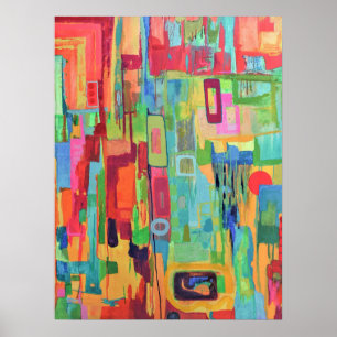 Oranje zonneschijn 18 x 24 Poster