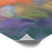 Oranje zonneschijnlandschap met gloed poster (Hoek)