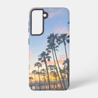 Oranje zonsondergang aan de kust van Californië Samsung Galaxy Hoesje