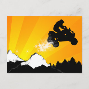 oranje zonsondergang. briefkaart