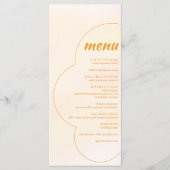 Oranje Zonsondergang Bruiloft Menu (Voorkant)