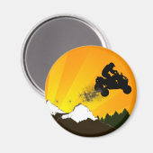 oranje zonsondergang. magneet (Voorkant / Achterkant)