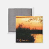 Oranje zonsondergang magneet (Voorkant / Achterkant)