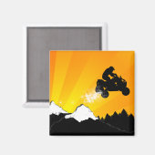 oranje zonsondergang. magneet (Voorkant / Achterkant)