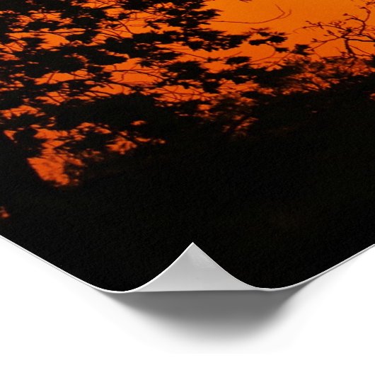 Oranje zonsondergang poster (Hoek)