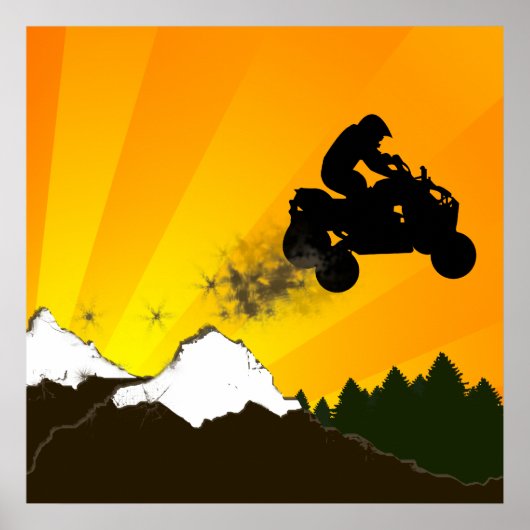 oranje zonsondergang. poster (Voorkant)