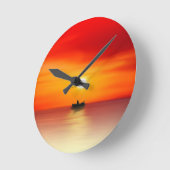 Oranje zonsondergang ronde klok (Hoek)