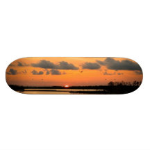 ORANJE ZONSONDERGANG SKATEBOARD