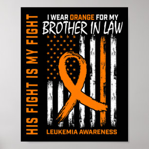 Oranje zwager in de wet leukemie kankerbewustzijn poster