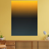 ORANJE ZWART BLUEGREEN Origineel Verloopcanvas L Canvas Afdruk (Insitu (Woonkamer))