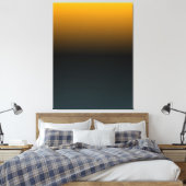ORANJE ZWART BLUEGREEN Origineel Verloopcanvas L Canvas Afdruk (Insitu (Slaapkamer))