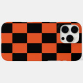 Oranje zwart geruit controlepatroon Case-Mate iPhone case (Achterkant (horizontaal))