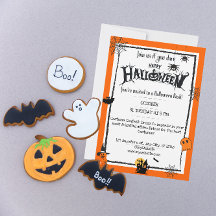 Oranje zwart Halloween