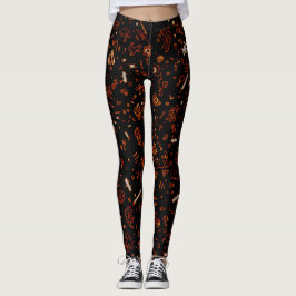 Oranje zwart leggings