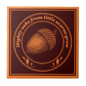 Oranje zwart proverb eikorp Plant Tegeltje (Voorkant)