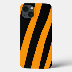 Oranje Zwart Tijger Vel geïnspireerd Strepen Patro iPhone 13 Hoesje