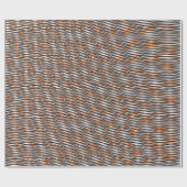 Oranje Zwart Witte Moiré Strepen - Trippy Abstract Cadeaupapier (Vlak)