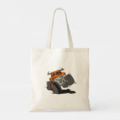 Oranje zwarte boys' Monster Truck Name Birthday Tote Bag (Achterkant)