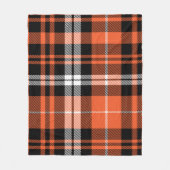 Oranje zwarte buffel Pset Rustic Farmhouse Fleece Deken (Voorkant)