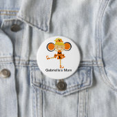 Oranje, zwarte en witte kronkelmam Button (In situ)