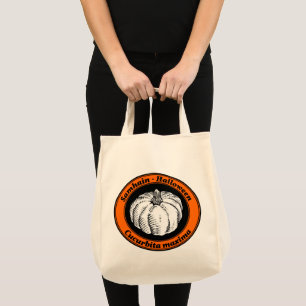  Oranje zwarte Halloween Pumpkin Ink Art Tote Bag