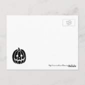 Oranje zwarte Happy Halloween Briefkaarten (Achterkant)