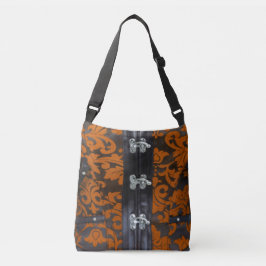 Oranje zwarte kant Steampunk Canvas tas
