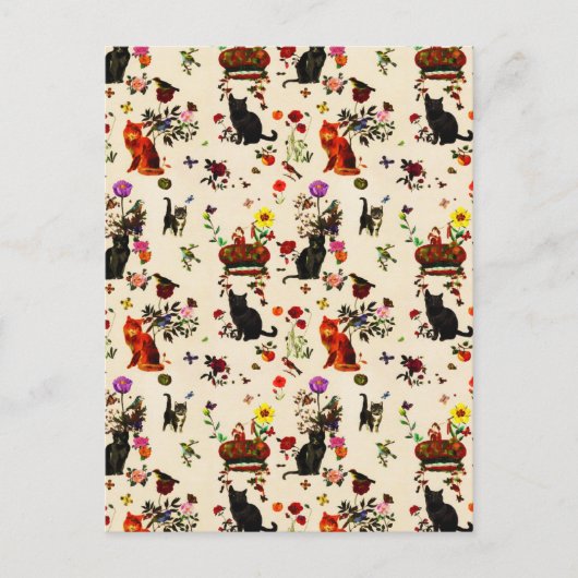  Oranje zwarte katten Vogeltuin Aankondigingskaart (Voorkant)