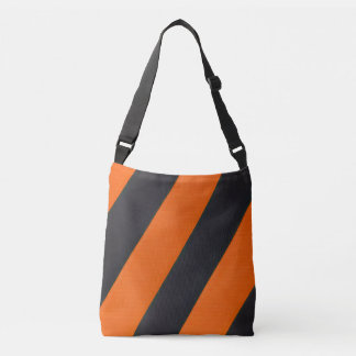 oranje zwarte strepen Kruislijm Crossbody Tas