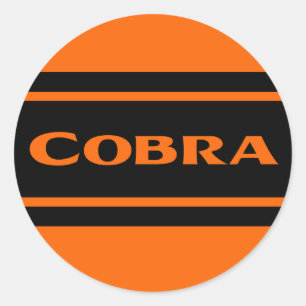 Oranje zwarte strepes Cobra Sticker