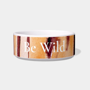 Oranje zwarte tijger dierenprint voerbakje