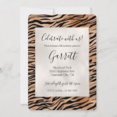 Oranje zwarte tijgerafdrukken kaart (Voorkant)