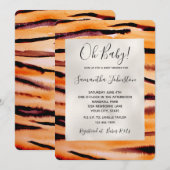 Oranje zwarte tijgerdier kaart (Voorkant / Achterkant)